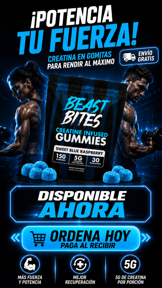 Gomitas de Creatina Beast Bites, la forma fácil de romper tu límite en el gym